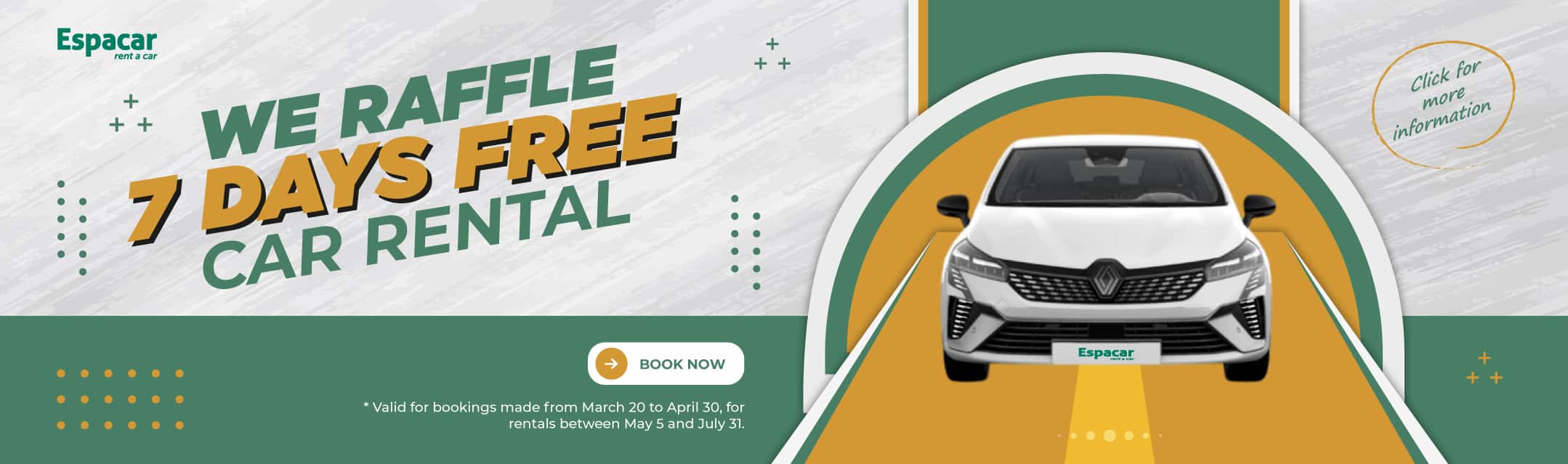 Win 7 days of rent a car with Espacar completely for free. | Espacar