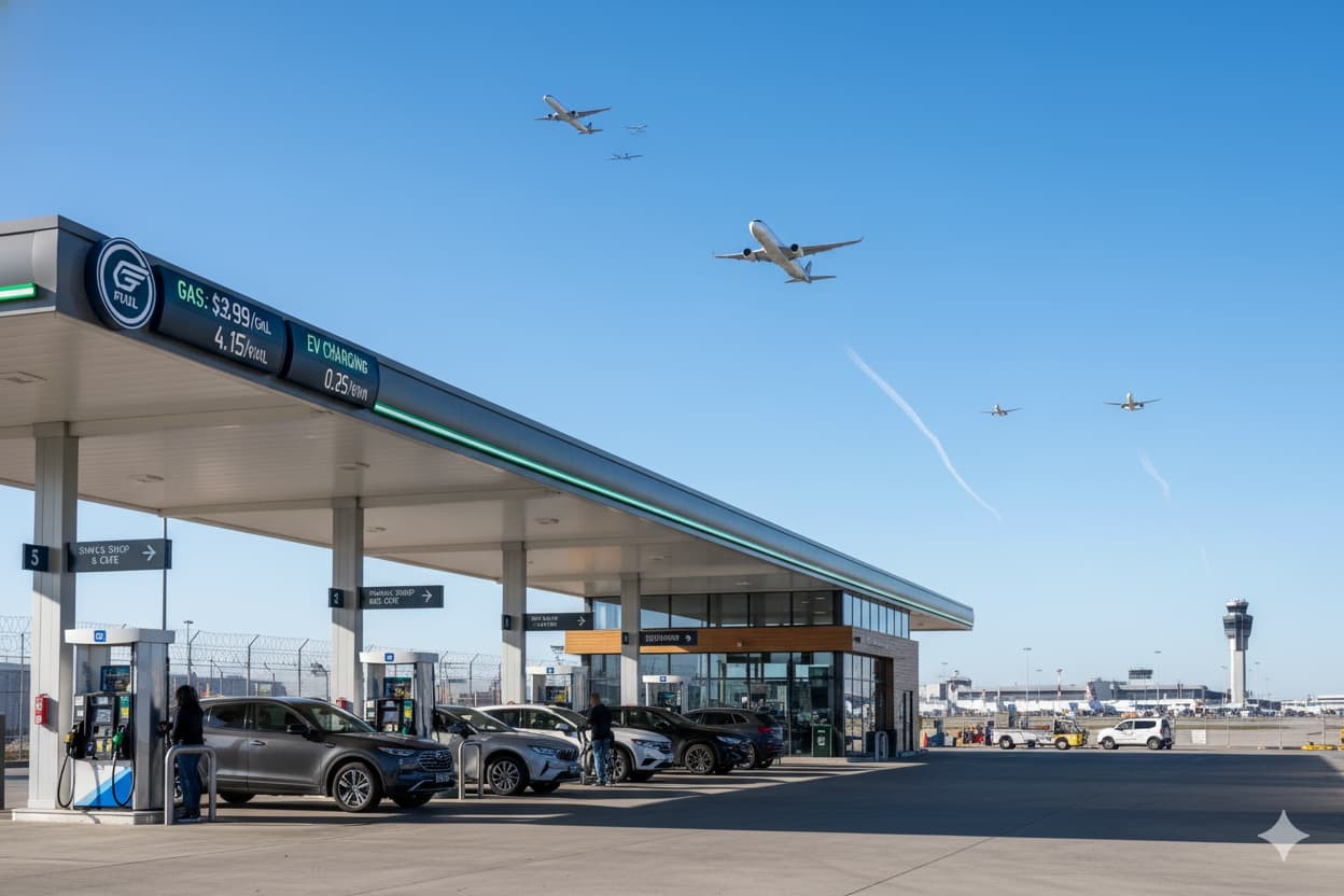 Guide to gas stations near the airport: how to find them and refuel without hassle